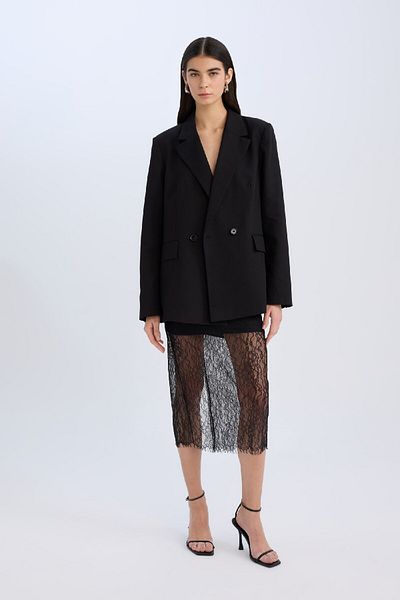 DeFacto Slim Fit Slim Fit lemovaná midi čipková sukňa E0465Ax24Au