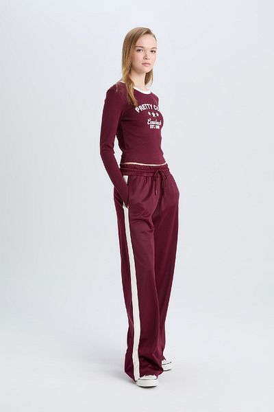 DeFacto Coole Jogginghose mit weitem Bein und Taschen – elastische Taille, Schnürung E2667AX24WN