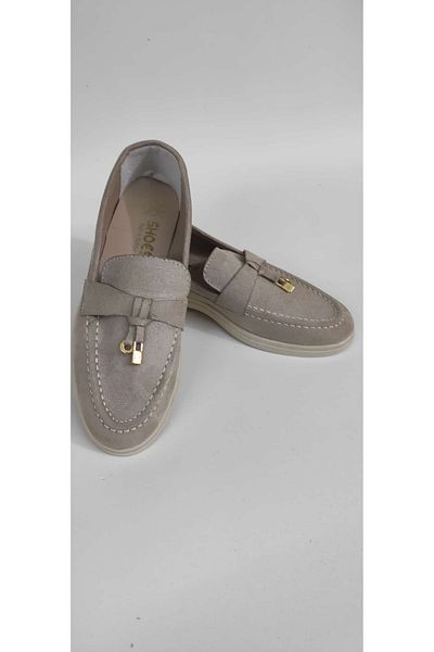 shop Beige Suede Casual Loafers
