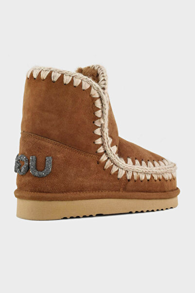 Mou Genuine Leather Eskimo Boots with Glitter Logo Detail - Stitched Boots Mu.Fw 101050 A Cog