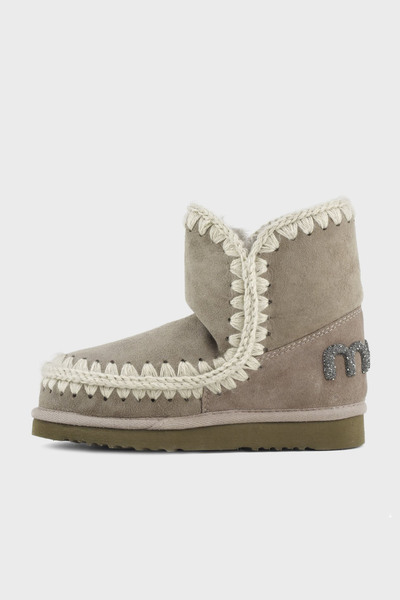 Mou Genuine Leather Glitter Logo Detailed Stitched Eskimo Boots Boots Mu.Fw 101050 A Elgry