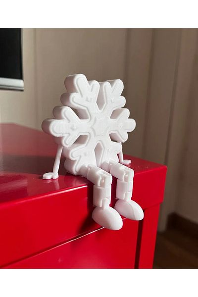 ARES CRAFT 2 Pieces Christmas Themed Sitting Snowflake