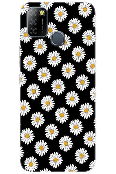Ceppare iNfinix Smart 5 (X657B) Uyumlu Kılıf Desen Baskılı Silikon Papatya Se...