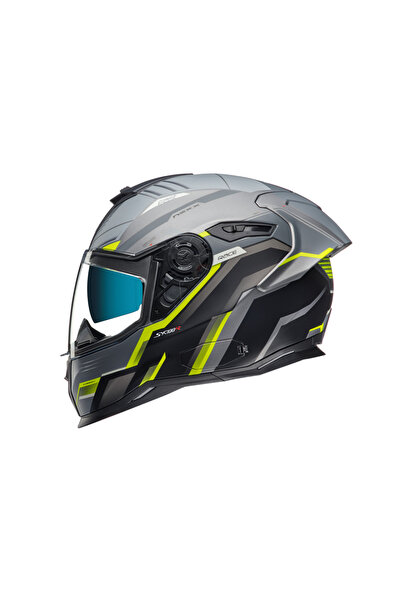 Nexx Sx.100r Grıdlıne Mat Gri-neon Sarı Kask