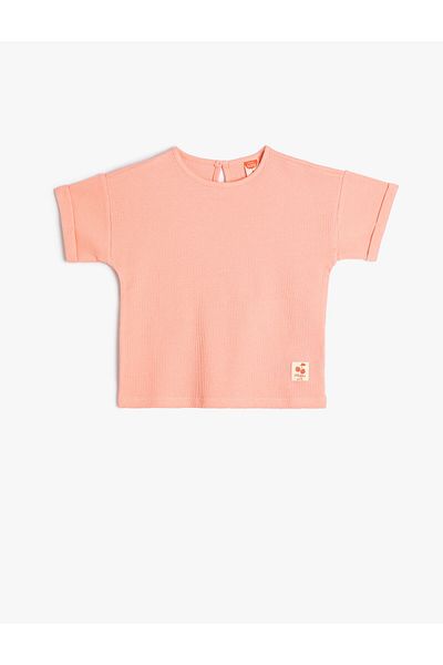 Koton T-Shirt Short Sleeve Crew Neck Textured Cotton
