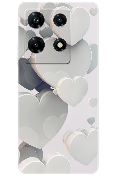 Ceppare iNfinix Note 30 PRO (X678B) Uyumlu Kılıf Desen Baskılı Silikon Beyaz ...