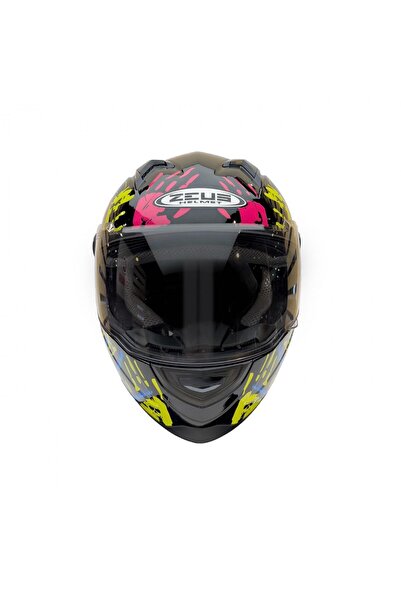 ZEUS ZS-811A AL-37 KAPALI KASK SİYAH-TURUNCU