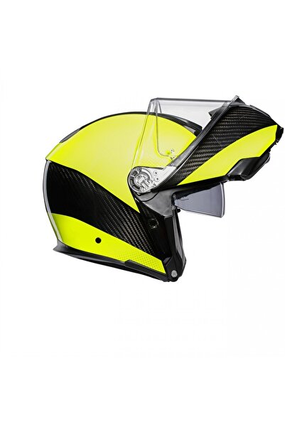 AGV SPORTMODULAR MULTI ÇENE AÇILIR KASK KARBON-NEON SARI
