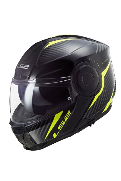 LS2 SCOPE ÇENE AÇILIR KASK SKID SİYAH-NEON SARI