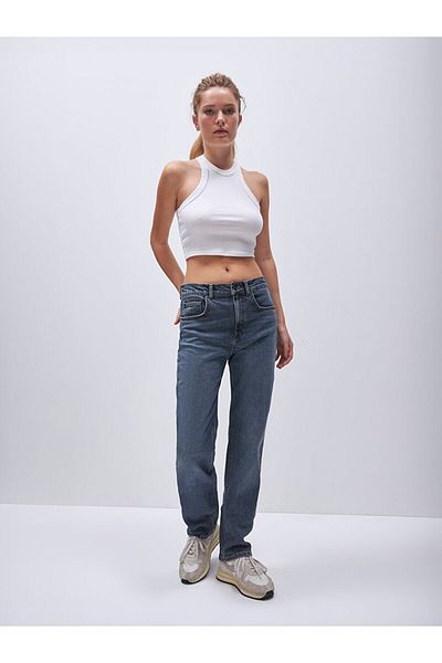 Ltb Pantaloni drepti Lerana Mid Rise