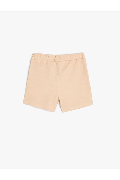 Koton Textured Shorts - Pockets and Elastic Waist