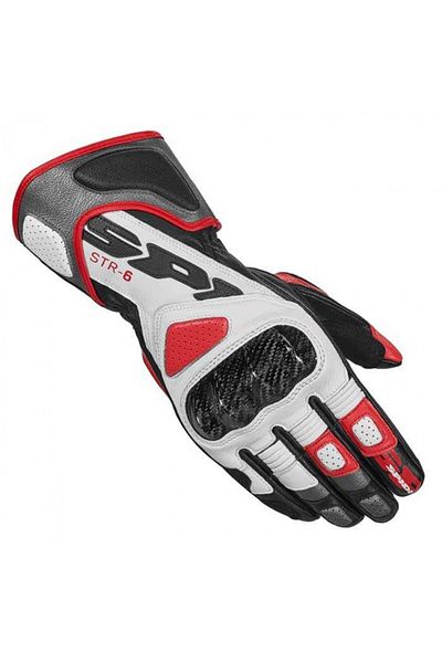 Spidi Str-6 Red Leather Gloves