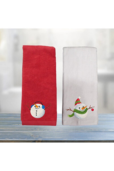 Ursa منشفة مطرزة لعيد الميلاد ورأس السنة الجديدة 2 قطعة 50x90