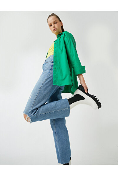 Koton Dunkel Indigo Damen Jeans 5WAL40239MD