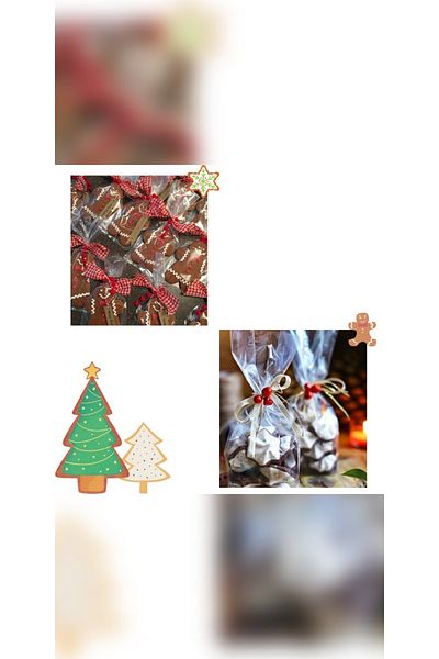 Ambalaj Evi New Year's Cookie Cookie Bag - 13X20 Cm, 50 Pieces