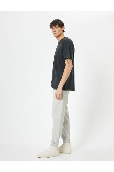 Koton Slim Fit Jogger Trousers - Chino Waist, Lace-up Pocket Detail