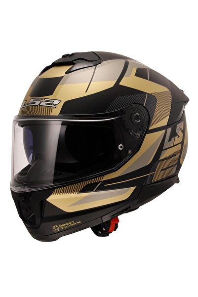 LS2 STREAM 2 ROAD KAPALI KASK MAT SİYAH-GOLD-GRİ