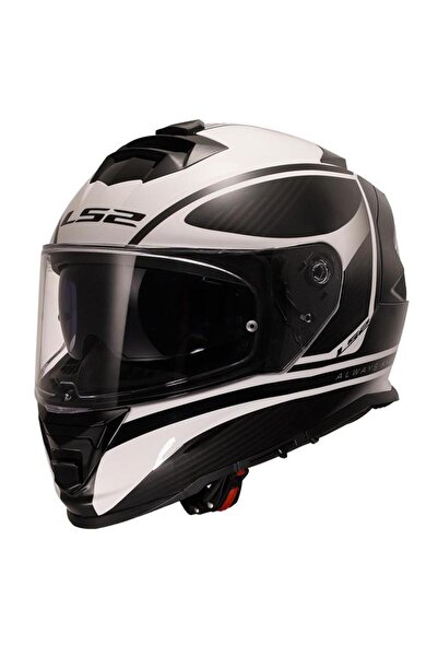 LS2 STORM 2 KAPALI KASK DODGER MAT SİYAH BEYAZ