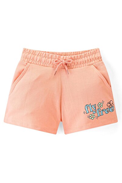 Primo Gino 100% Cotton Half Sleeves Text Print T-Shirt & Shorts Set - Mint & Coral