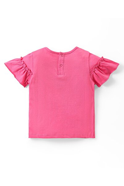 Babyhug Single Jersey Knit Half Sleeves Unicorn Print Top & Skirt Set- Multicolor