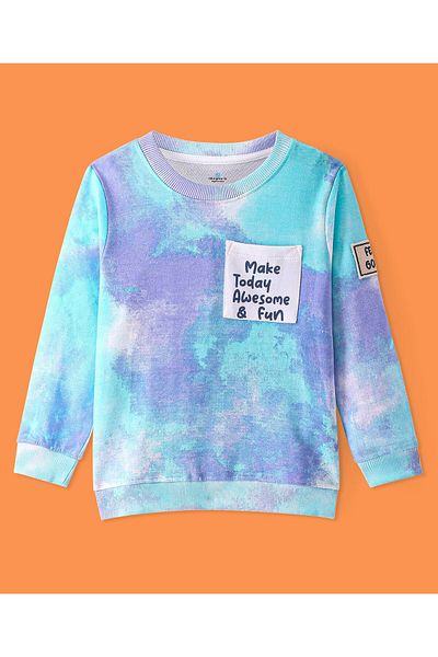 Ollington St. Ollington St. - 100% Cotton Knit Full Sleeves Tie & Dye Sweatshirt & Joggers Set - Multicolor