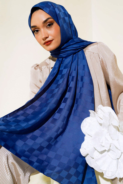 m moon scarf Checkerboard Pattern Silky Jacquard Shawl High Quality, Imported Fabric & Italian Sewing