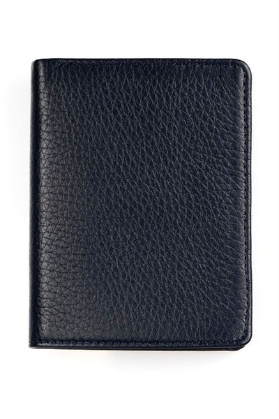 Tudors Men's Navy Blue Genuine Leather Wallet