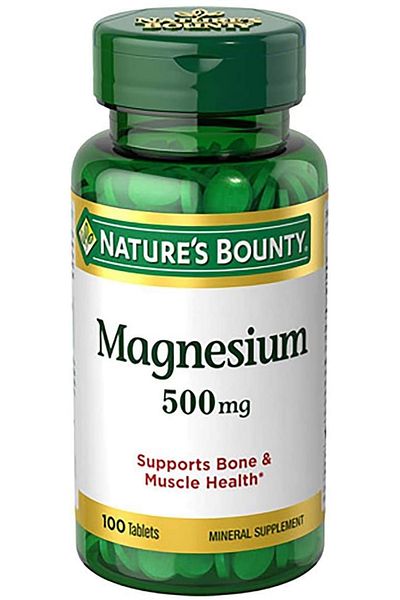 Nature's Bounty High Potency Magnesium Mineral Supplement, 500mg, 6 x 100 Tablets