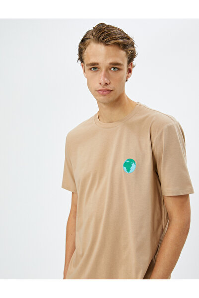 Koton World Embroidered T-Shirt Crew Neck Βαμβακερό κοντό μανίκι