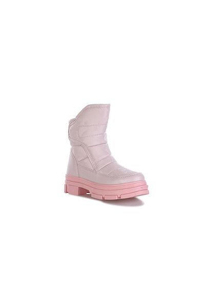 Evojean Ανθεκτικές στο κρύο Unisex Παιδικές μπότες χιονιού - Πούδρα με Velcro, φερμουάρ και γούνα εσωτερικά