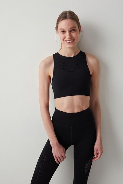 Penti Seamless Black Seamless Crop Top