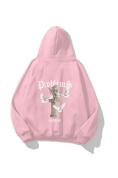 The Champ Clothing Pink Sculpture Printed Unisex Hoodie - Hooded Fleece Problem φούτερ