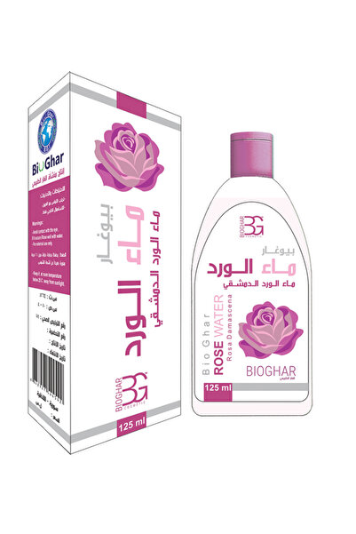 BIO GHAR رذاذ الوجه من ماء الورد العضوي من بيوغار، 100% نقي من زهرة الورد الدمشقية، 125 مل