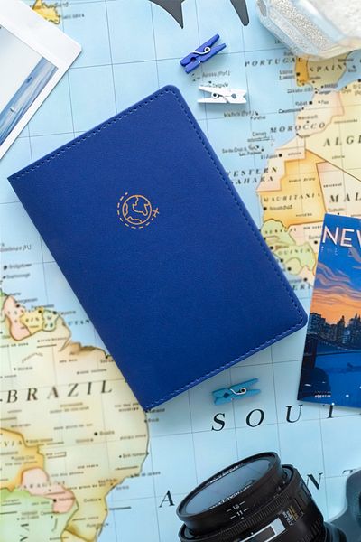 Matt Notebook Passport Cover Navy Blue
