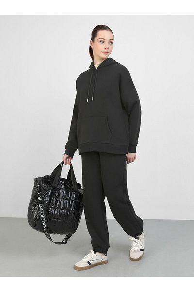 Benin Raster Hooded Oversize Sweatshirt - Black - Benin