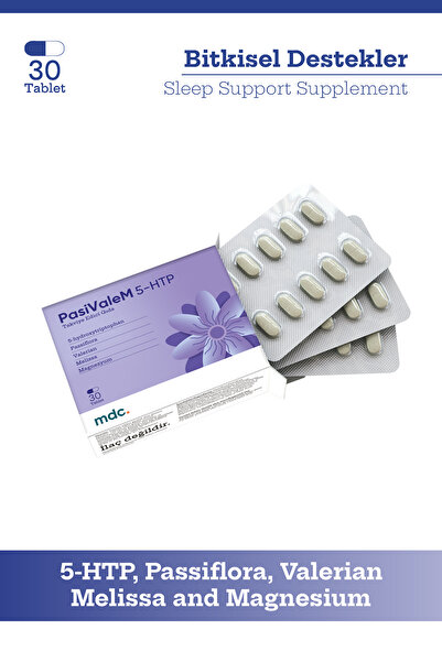 MDC Pasivalem 5-htp Takviye Edici Gıda 30 Tablet (5-HTP, PASİFLORA, VALERİAN, MELİSA, MAGNEZYUM)