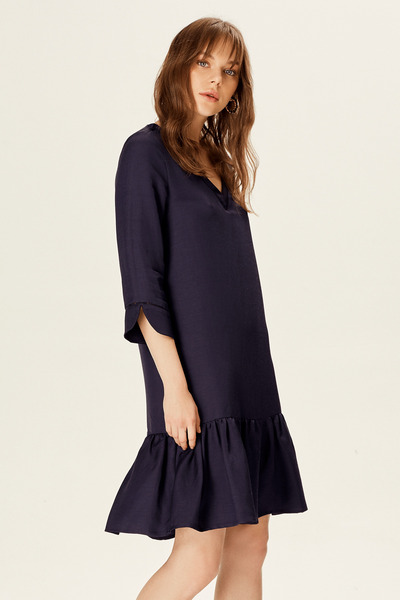 Naramaxx Volanlı Truvakar Kol Elbise