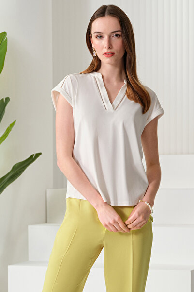 Naramaxx V Yaka Örme Bluz