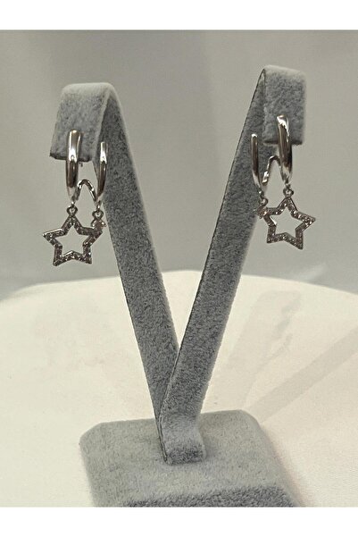 XUPİNGS Xuping Jewelry Ikili Görünümlü Yıldız Çelik Küpe
