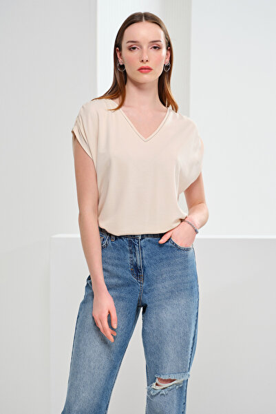 Naramaxx Omuzu Büzgülü Örme Bluz