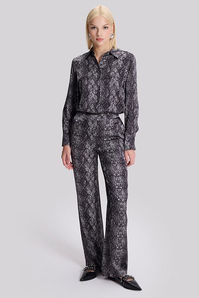 Naramaxx Snake Pattern Wide Leg Trousers