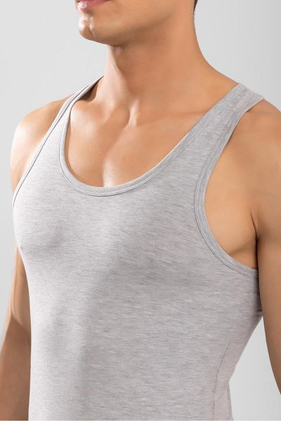 BAYKAR Men's Athlete Rambo Cotton Undershirt Gray Melange