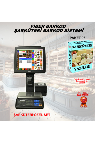 Şarküteri Barkod Sistemi-6 / Fiber Barkod