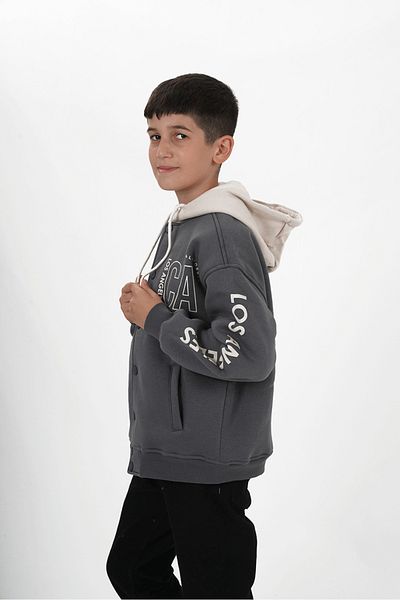 HayKids Момчешко яке с качулка и три нишки