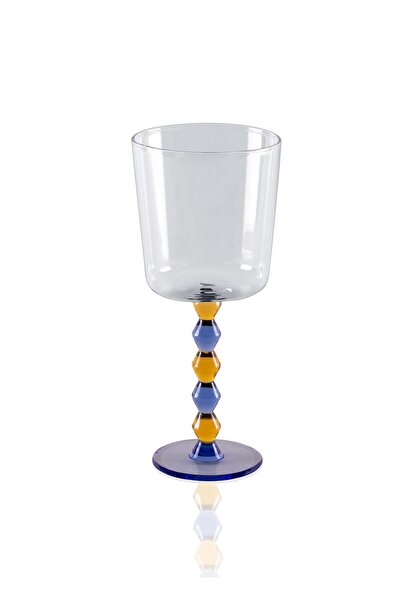 The Mia Bead Şarap Kadehi Mavi 300 ml