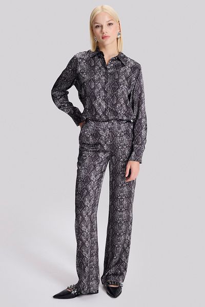 Naramaxx Snake Pattern Wide Leg Trousers