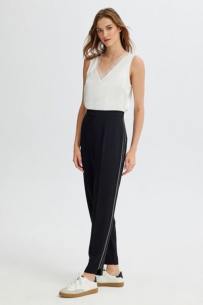 Naramaxx Ankle Length Trousers with Side Stripe Detail