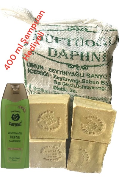ABDULLAH DAĞ Hatay Local Muftuoglu Daphne Olive Oil Laurel Soap Sack 5 kg 400 ml Shampoo