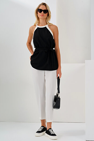 Naramaxx Beli Kuşaklı Kolsuz Bluz