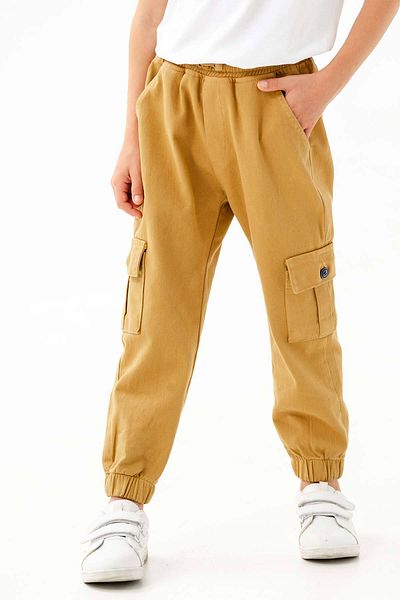 Gold Class Kidswear Elastic Waist and Leg Cargo Pocket Jogger Boy's Trousers